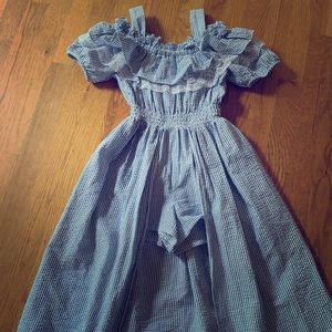 Bonnie Jean seersucker Dress/shorts Sz 7